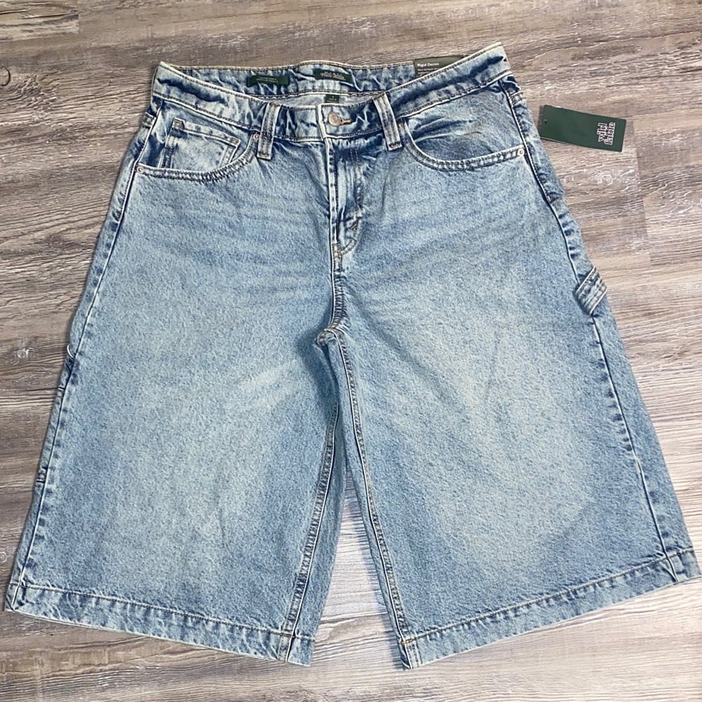 NWT WILD FABLE Rigid Denim Carpenter Low-Rise Shorts 6
